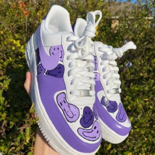 Purple Smile Custom Air Force 1s