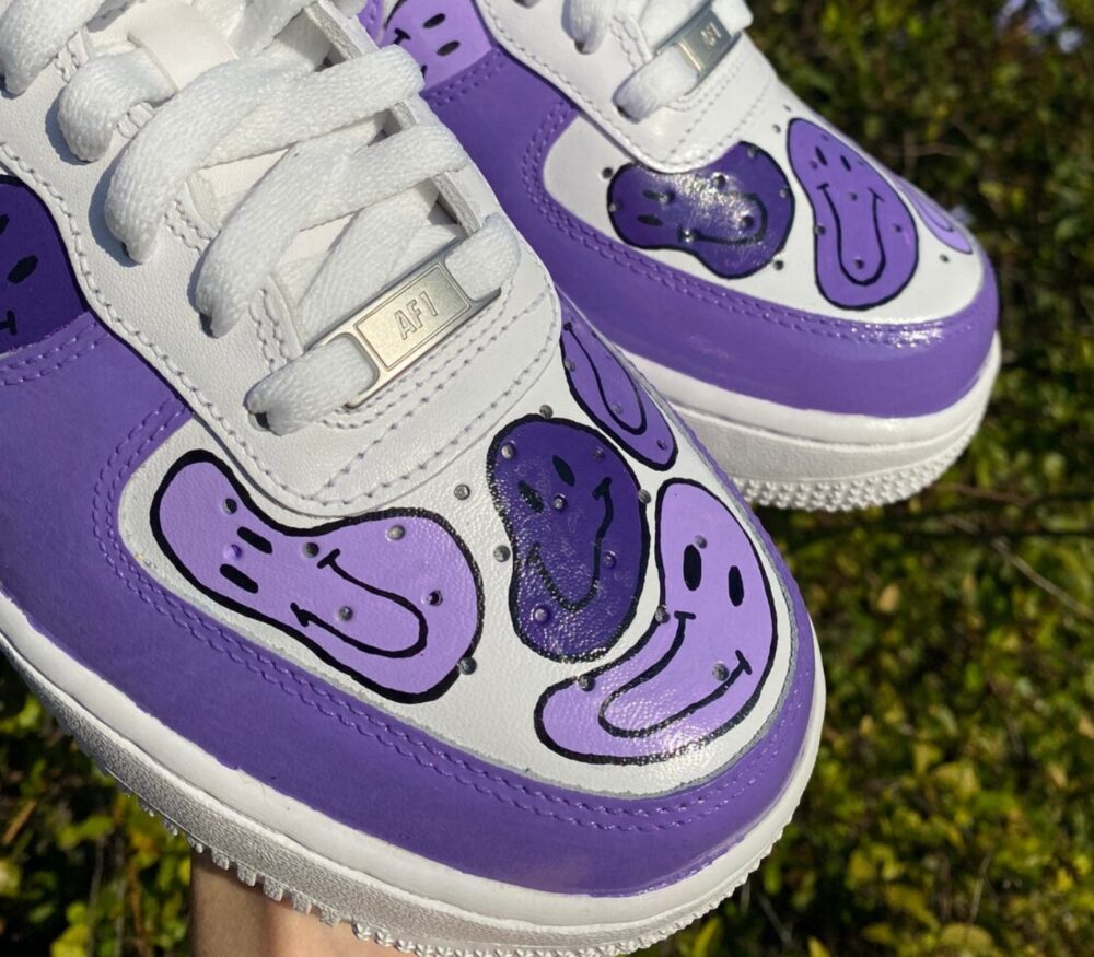 Purple Smile Custom Air Force 1s b