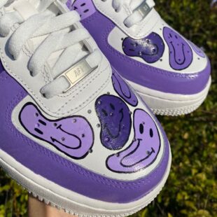 Purple Smile Custom Air Force 1s b