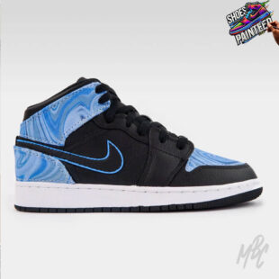 blueberry liquid marble jordan 1 mid 1