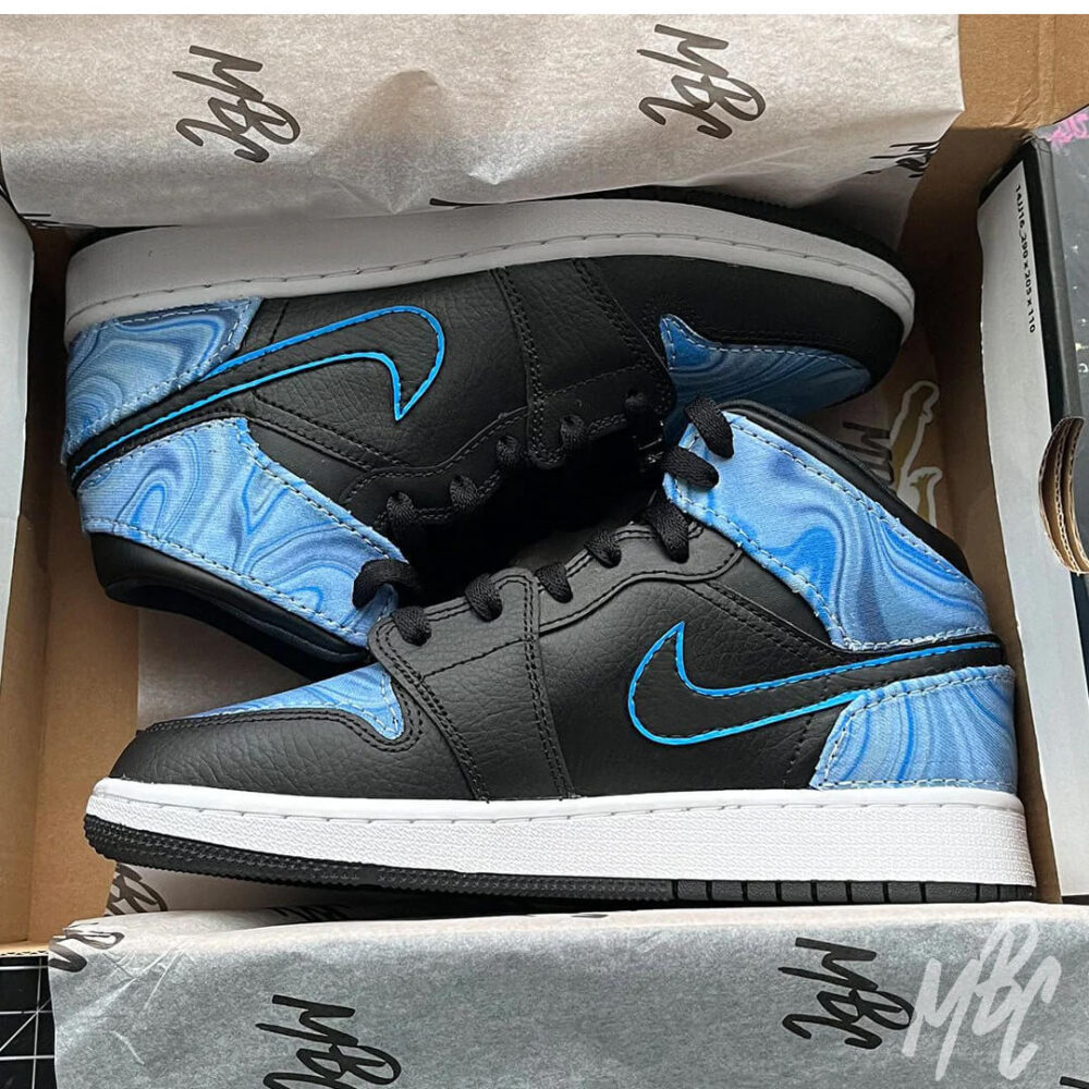 blueberry liquid marble jordan1 mid